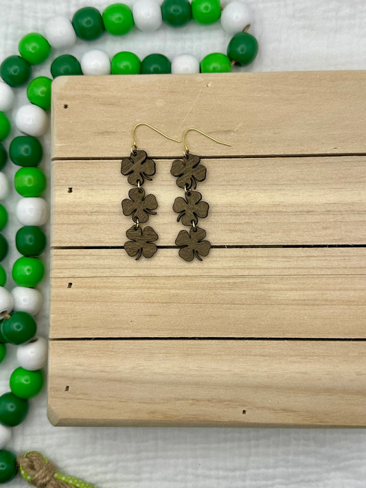 Wooden Clover Dangles