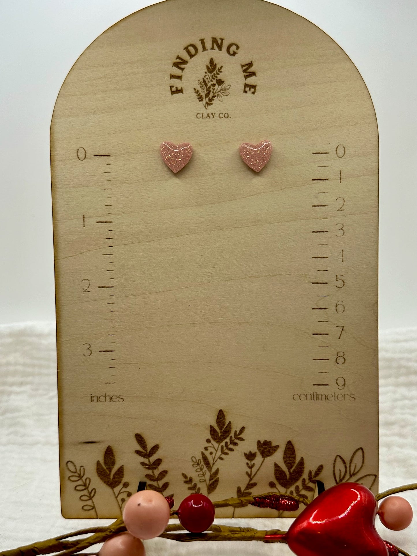 Pink glitter hearts