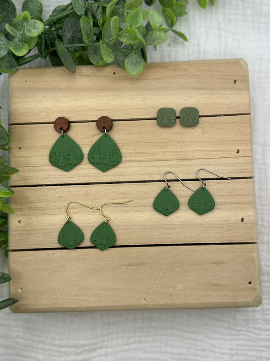 Tree line earrings