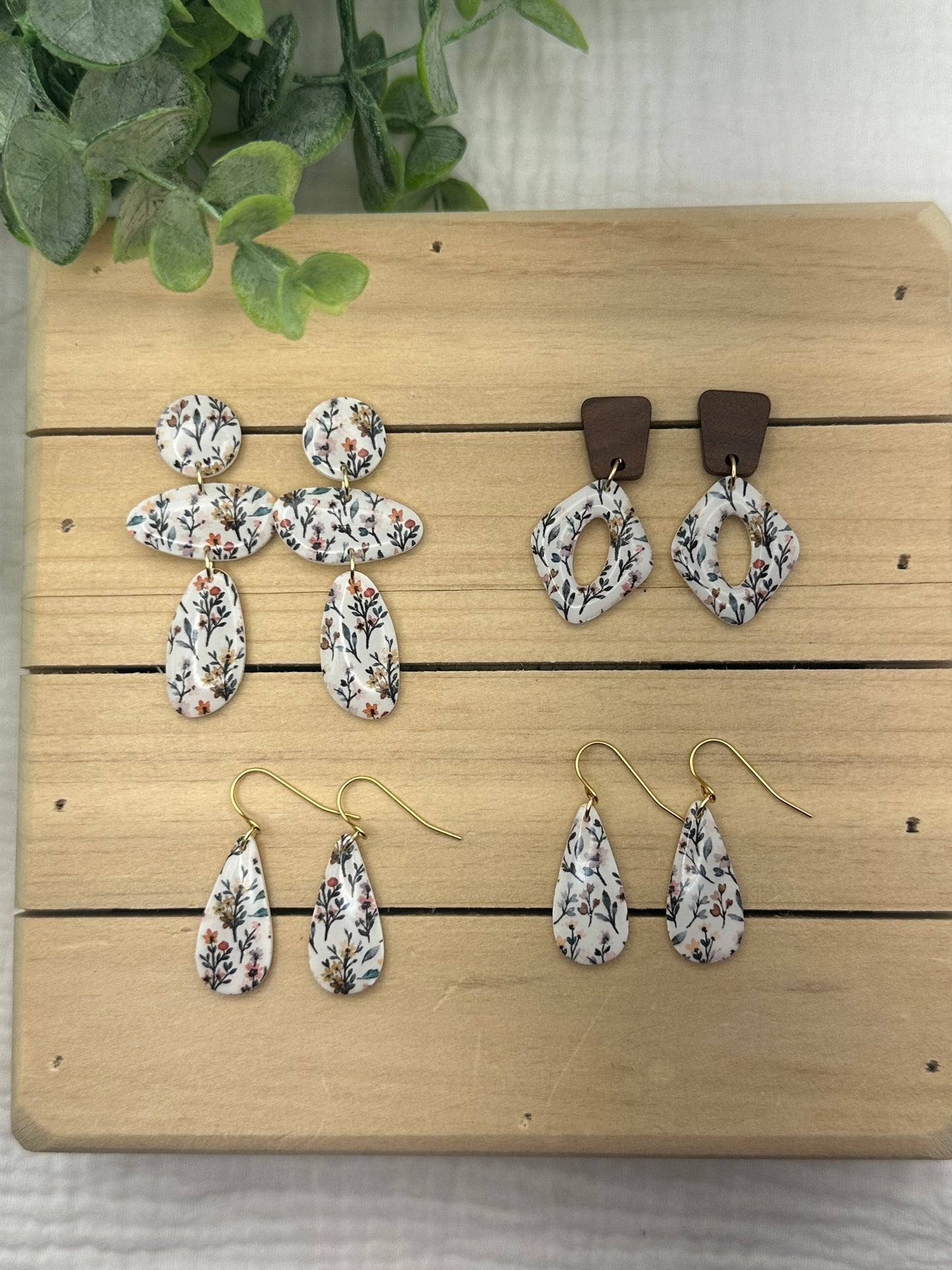Floral print Dangles