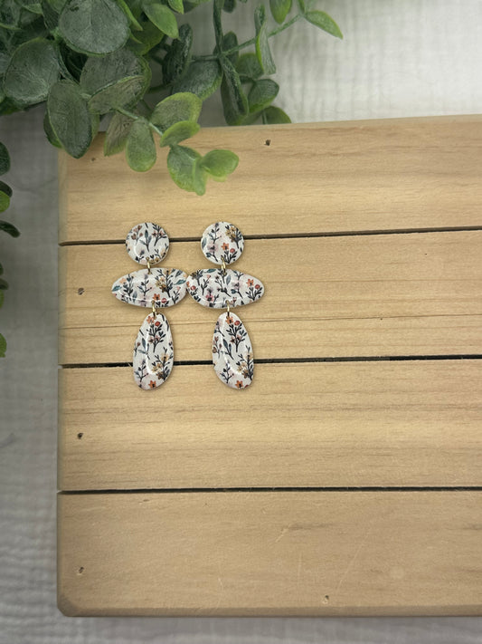 Floral print Dangles