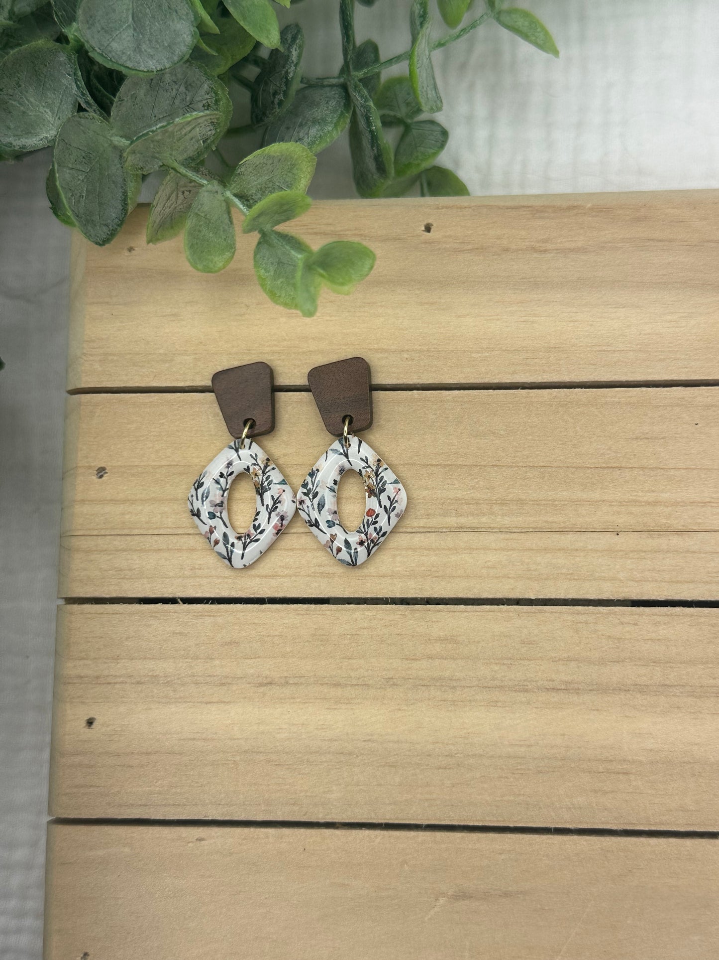 Floral print Dangles