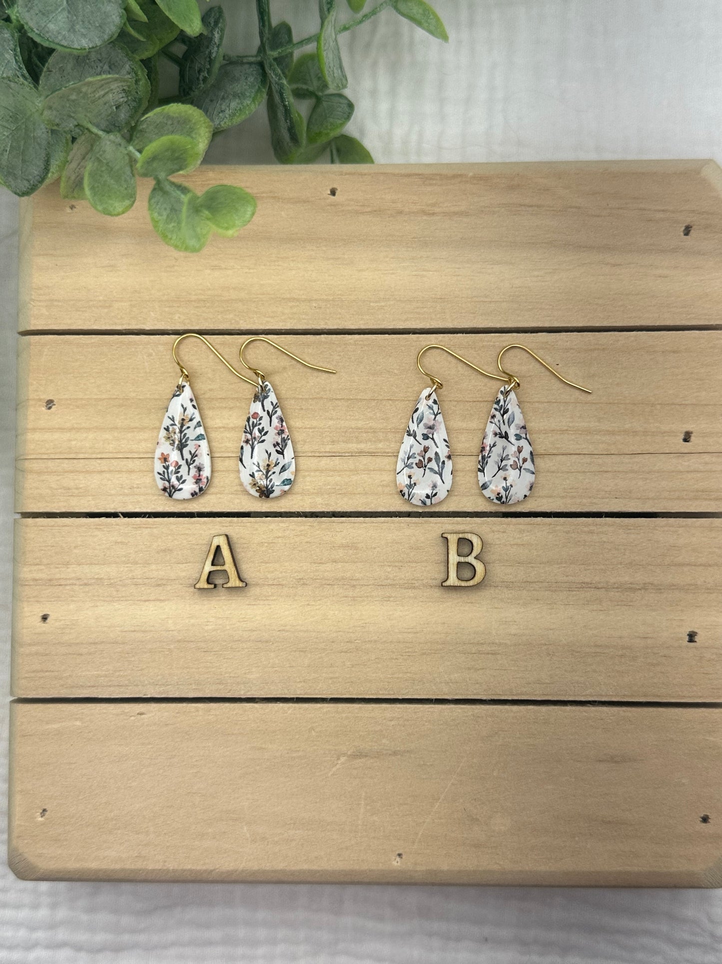 Floral print Dangles