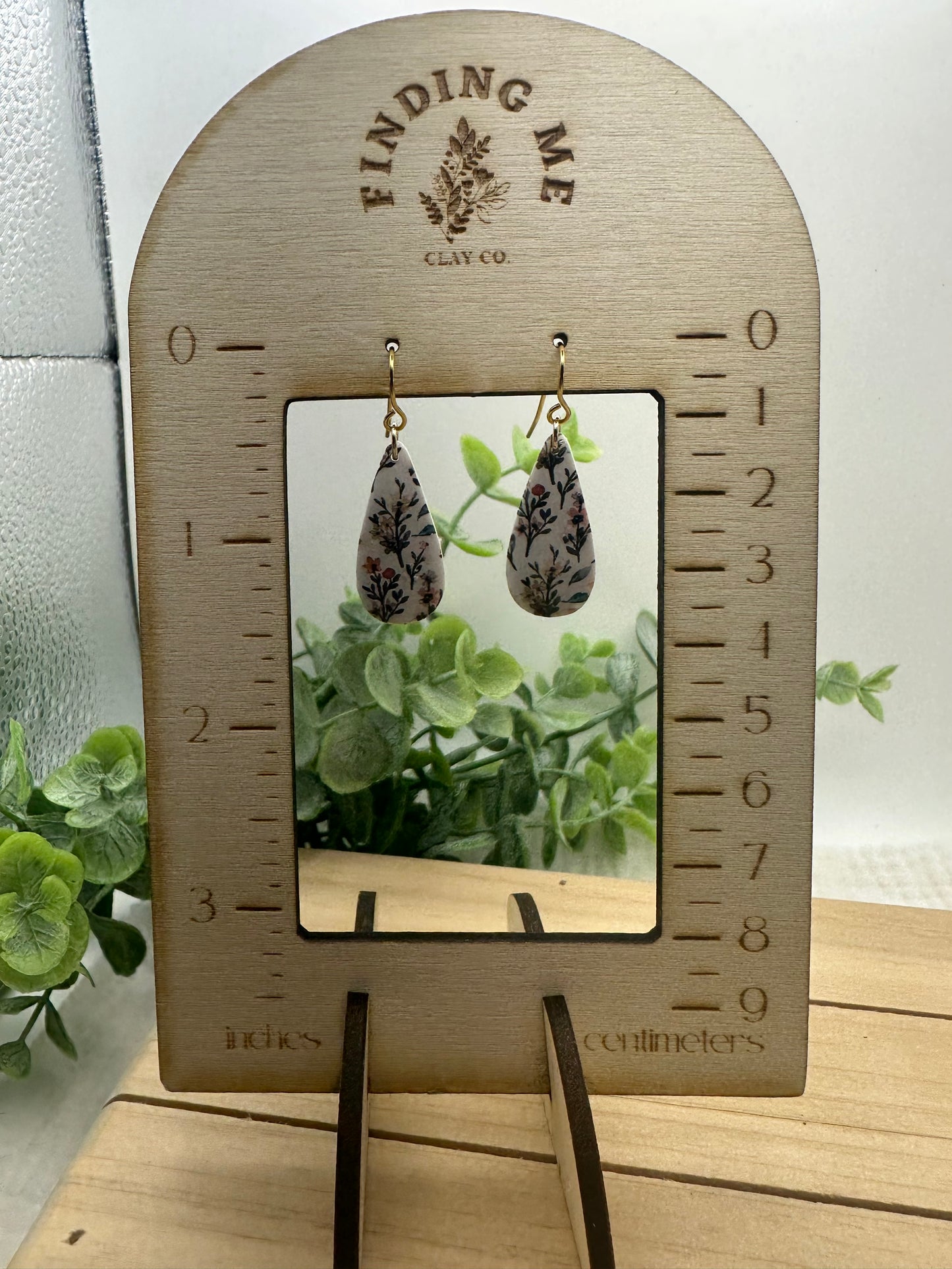 Floral print Dangles