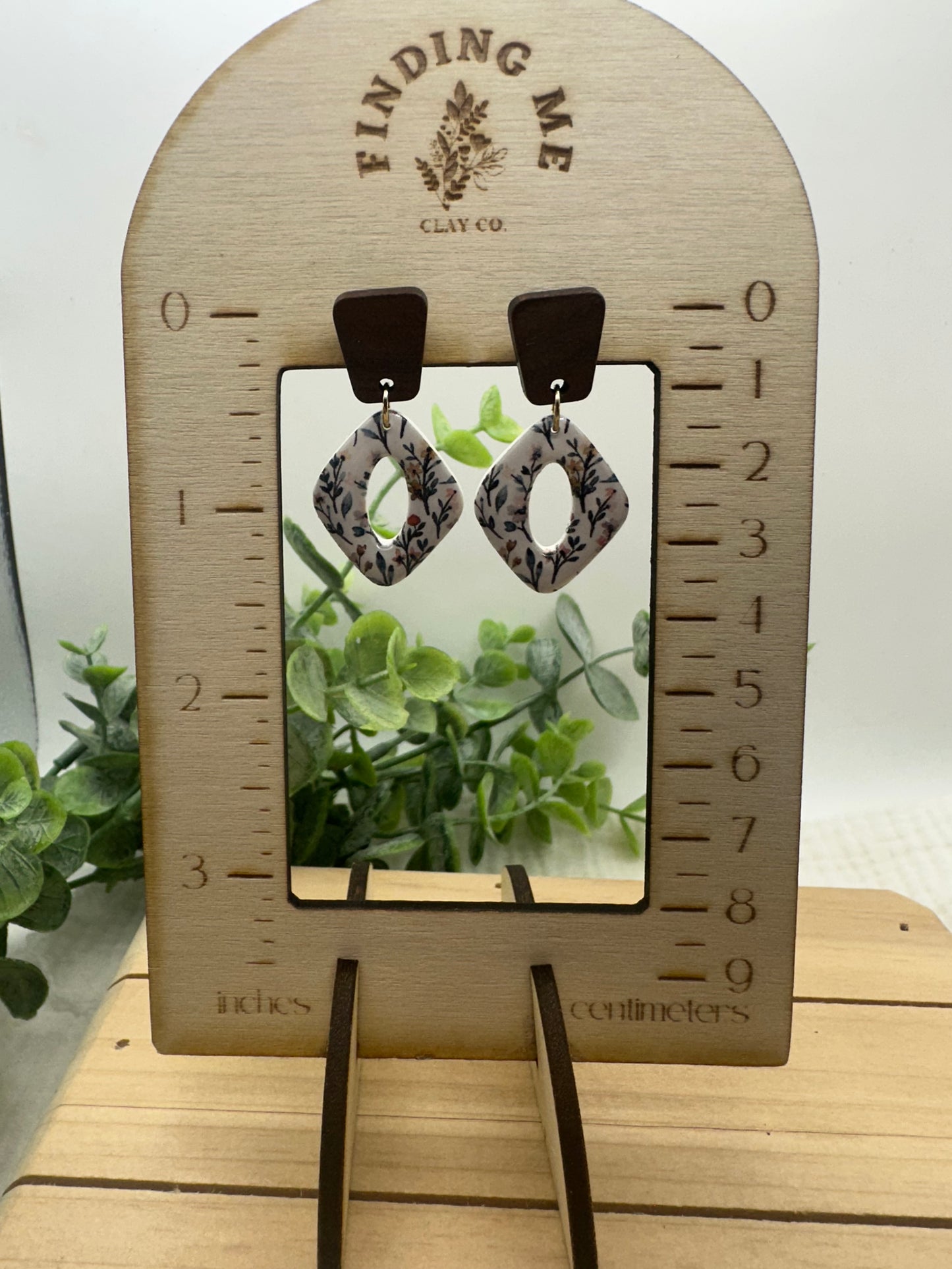 Floral print Dangles