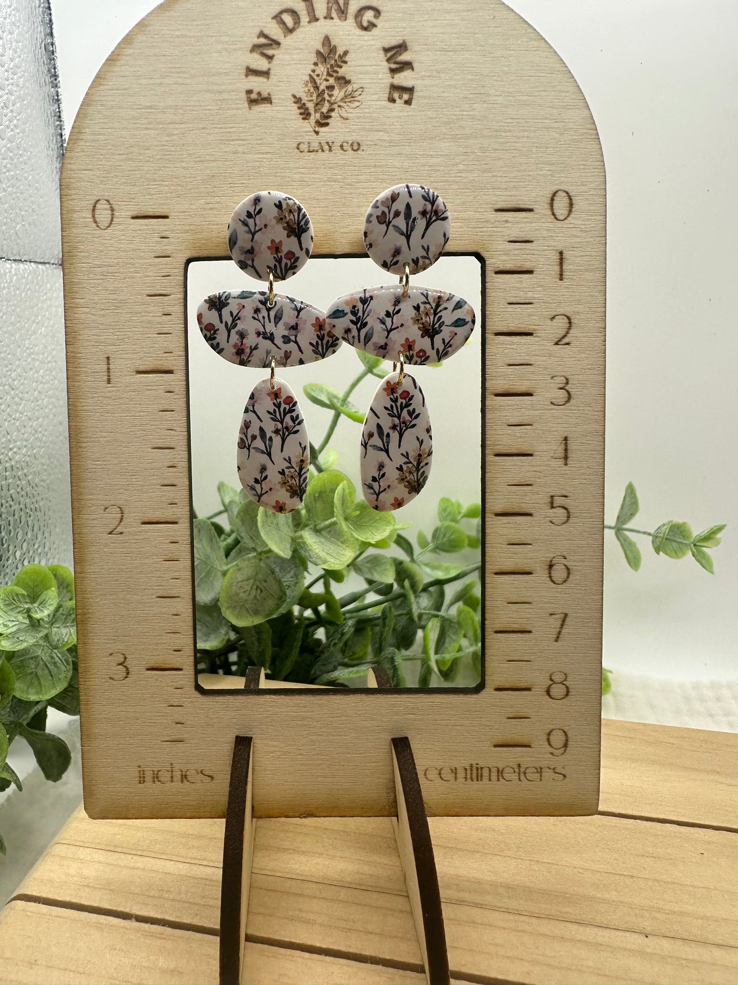 Floral print Dangles