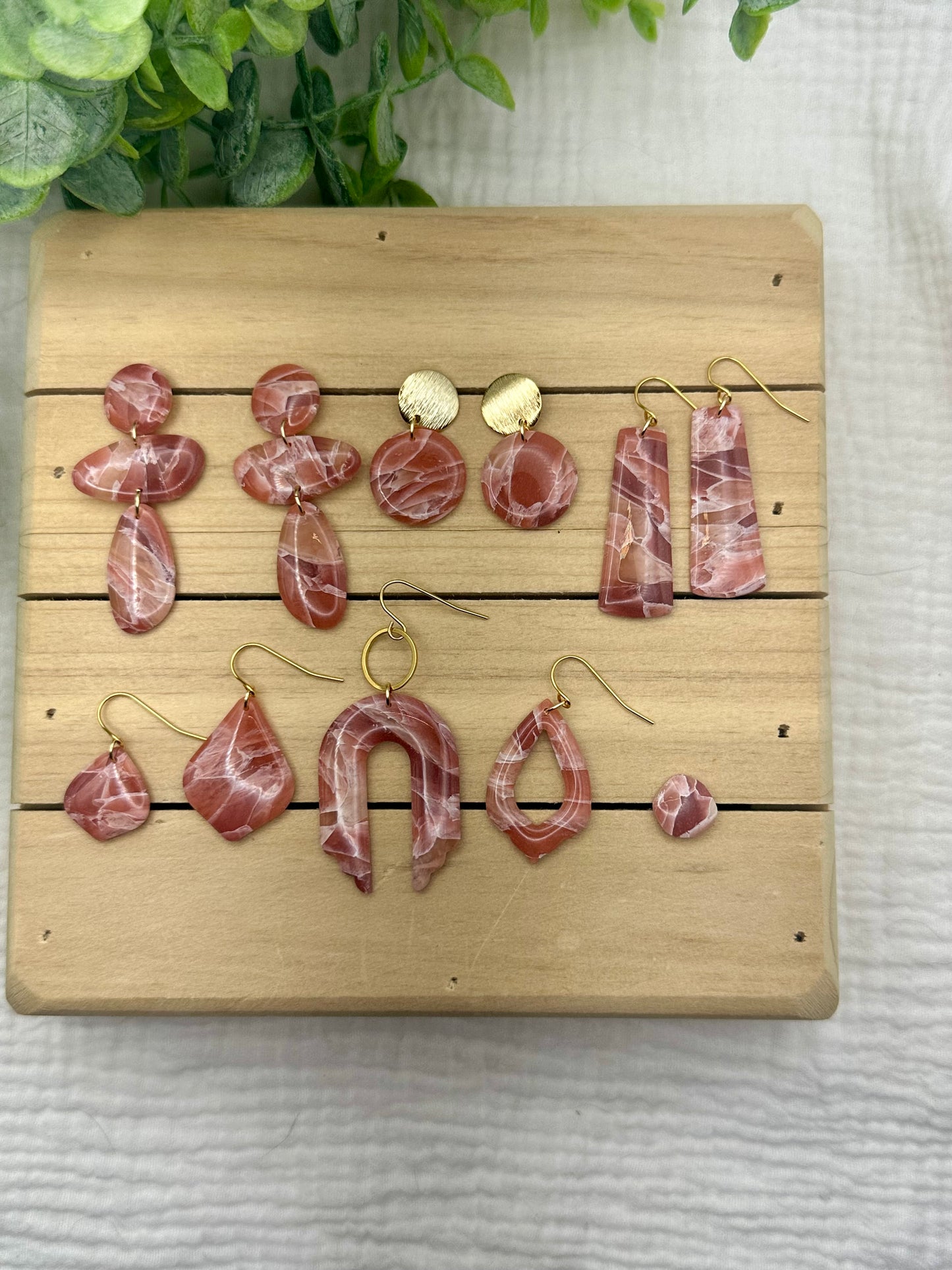 Plum Marbled Dangles