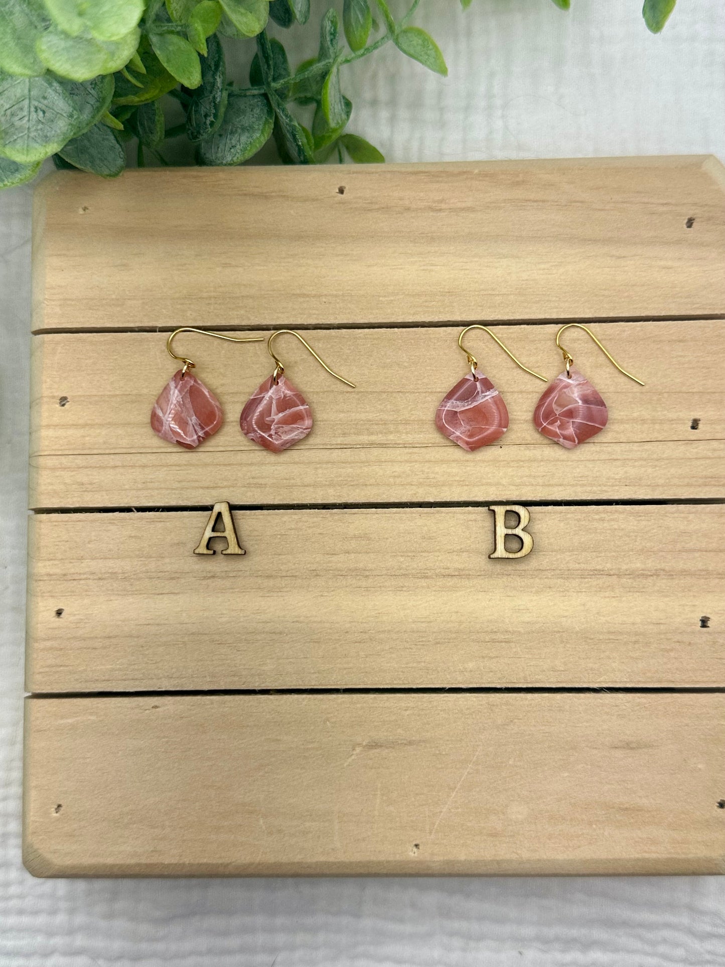 Plum Marbled Dangles