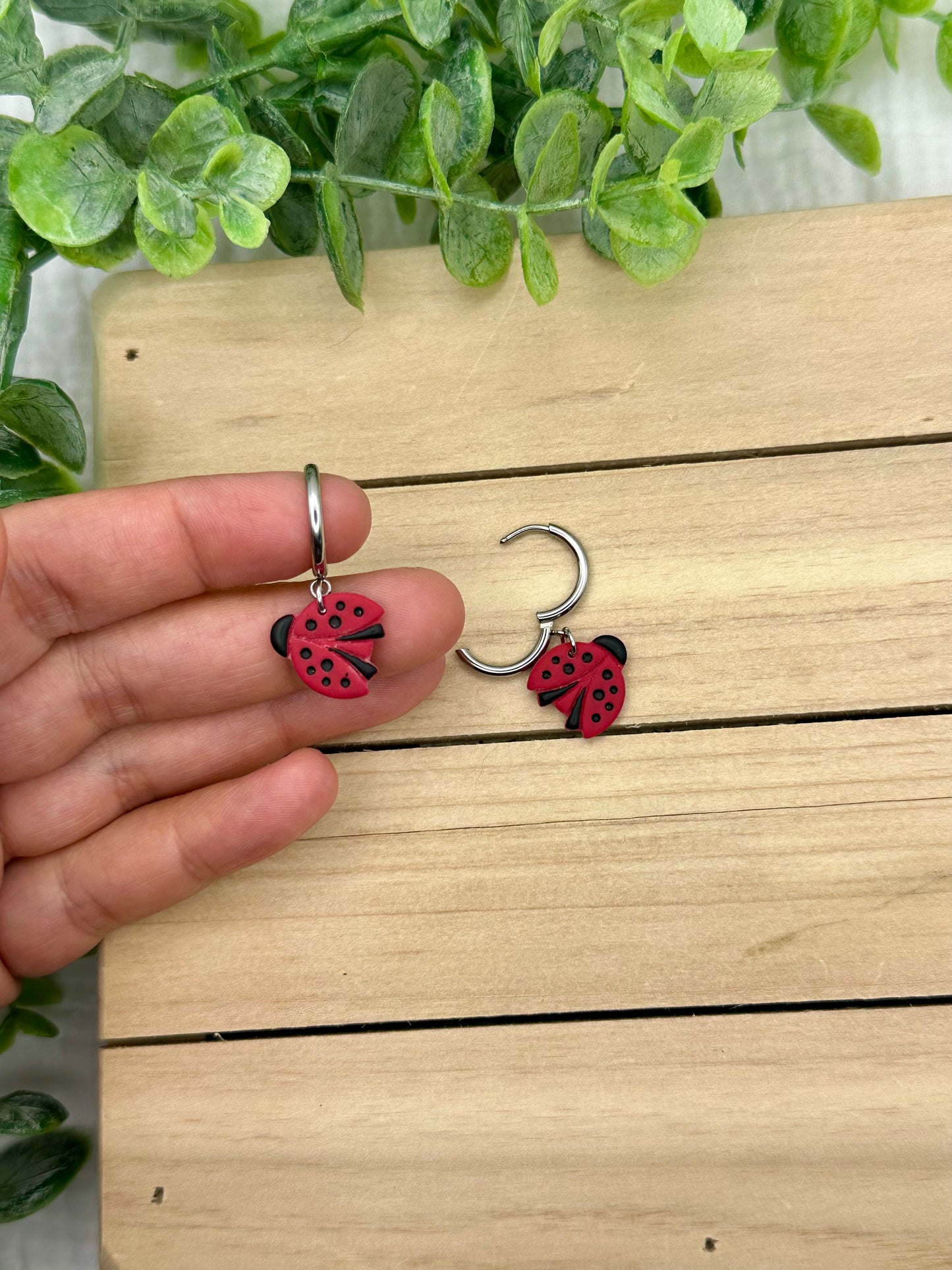 Lady Bug Earrings