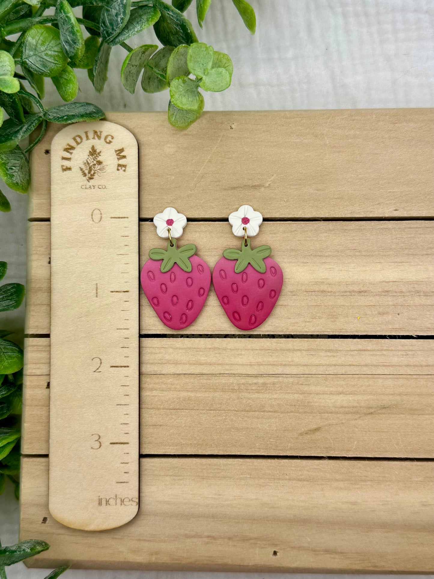 Pink Strawberry Dangles