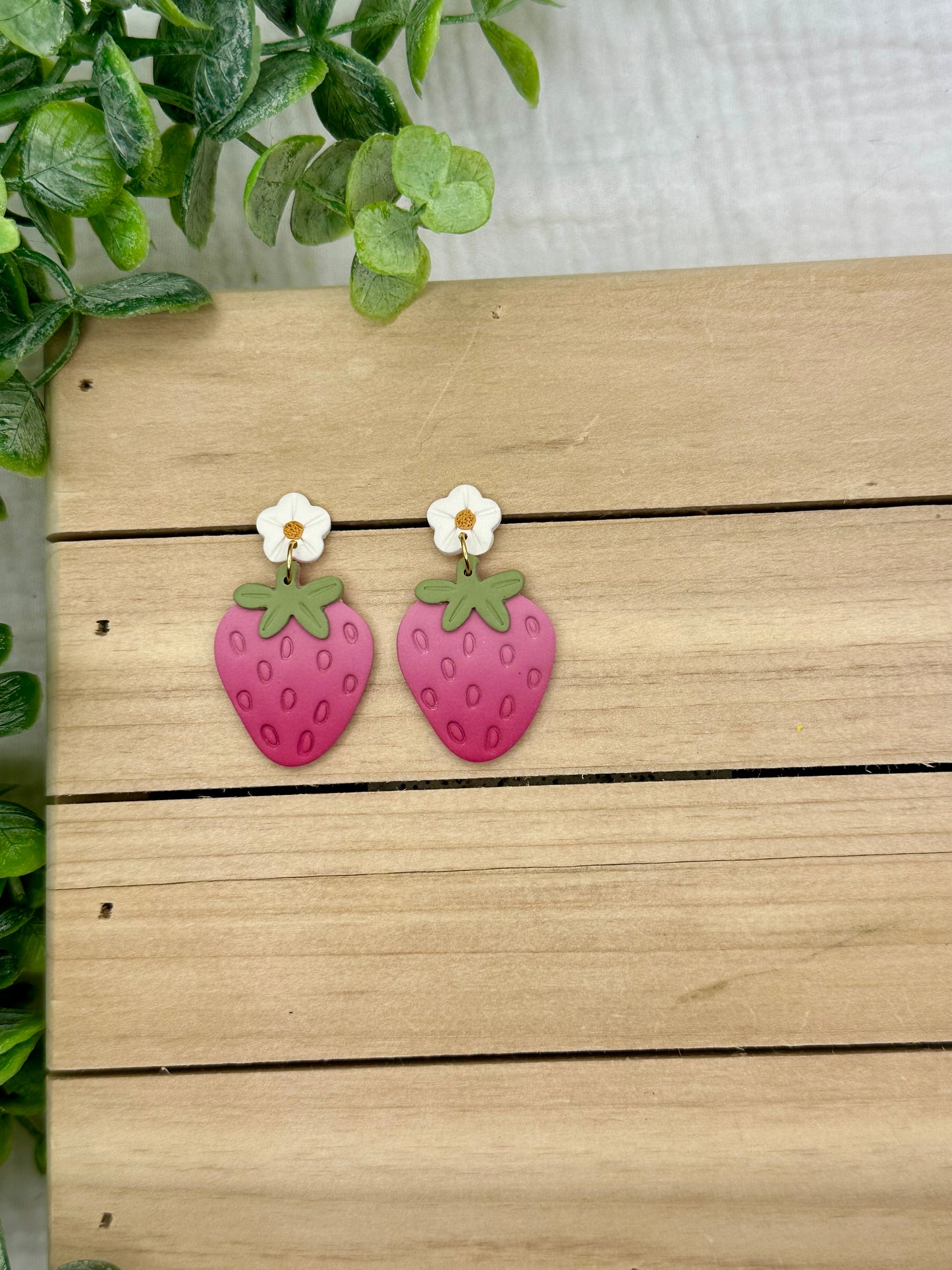 Pink Strawberry Dangles