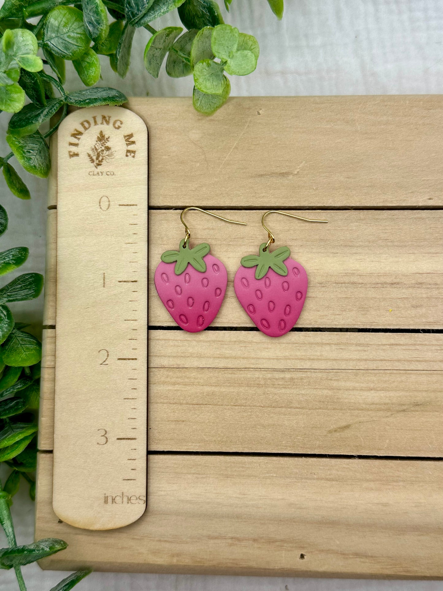 Pink Strawberry Dangles